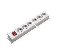 Martin Kaiser Bloc multiprises à 4 voies avec contact de terre et interrupteur (Prise européenne) - 1101K/4ws [10 Pièces]