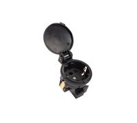 Martin Kaiser Noir MK1 Prise encastrée avec couvercle à charnière verticale IP44 - 396/sw [30 Pièces]