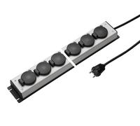 Martin Kaiser Power Outlet Strip 8 Way 90 Degree Hinged Cover IP20 1.5M Cable (Prise européenne) - 1059ZL8l-sw15 [10 Pièces]