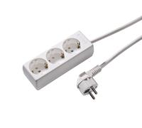 Martin Kaiser Prise 3 voies avec câble de mise à la terre de 3m blanc arctique (Prise européenne) - 1030ZL3-15W/kws [10 Pieces]