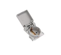 Martin Kaiser Prise encastrée 1 voie avec contact de mise à la terre et couvercle à charnière - 496/1/gr [35 Pièces]