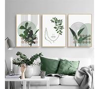 Martin Kench Lot de 3 posters bohémiens, images esthétiques de plante verte, tableaux muraux modernes, décoration de salon, chambre à coucher, sans cadre, A, 30 x 40 cm