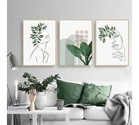 Martin Kench Lot de 3 posters bohémiens - Images esthétiques - Plante verte - Tableaux muraux modernes - Décoration pour salon, chambre à coucher - Sans cadre - B, 40 x 50 cm