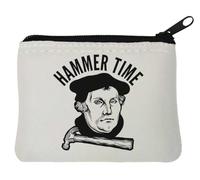 Martin Luther Hammer Time Porte-monnaie en néoprène Blanc 10 x 11 cm