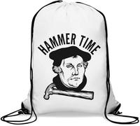 Martin Luther Hammer Time Sac de gym décontracté avec cordon de serrage Blanc