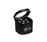 MARTIN LUXE by Martin Chevilles de chevalet pour guitare acoustique, Jeu de chevilles de chevalet pour guitare acoustique, Chrome avec incrustation rouge, 6 chevilles par paquet (APP0007)