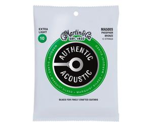 Martin MA500S - Jeu de 12 cordes guitare acoustique - Authentic Silked Phosphore bronze - Extra light 10-47