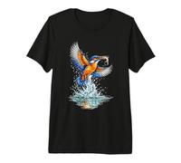 Martin-pêcheur coloré capturant des Poissons T-Shirt Haut de Gamme