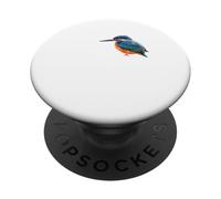 Martin-pêcheur commun isolé réaliste Oiseau Art PopSockets PopGrip Adhésif