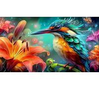 Martin-pêcheur Jeu de Puzzle 1000 pièces Papier recyclé Extremement Difficile Jeu Stimulant pour Toute la Famille Cadeau pour Femmes et Hommes 38x26cm/1000pcs