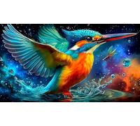 Martin-pêcheur Papier recyclé Puzzle 1000 pièces Jeu Familial Amusant & Stimulant Jeu pour Toute la Famille Cadeau pour Femmes et Hommes 70x50cm/1000pcs