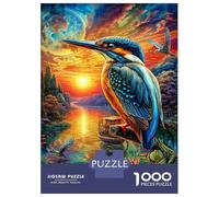 Martin-pêcheur Puzzle 1000 Piece, Puzzle Jeu Éducatif Défi Jouet Jeu D'adresse pour Toute La Famille 38x26cm/1000pcs