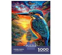 Martin-pêcheur Puzzle 1000 Piece, Puzzle Jeu Éducatif Défi Jouet Jeu D'adresse pour Toute La Famille 38x26cm/1000pcs