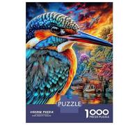 Martin-pêcheur Puzzle 1000 Piece, Puzzle Jeu Éducatif Défi Jouet Jeu D'adresse pour Toute La Famille 38x26cm/1000pcs