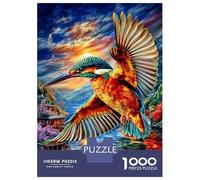 Martin-pêcheur Puzzle 1000 Piece, Puzzle Jeu Éducatif Défi Jouet Jeu D'adresse pour Toute La Famille 52x38cm/1000pcs