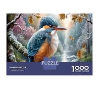 Martin-pêcheur Puzzle 1000 Pièces Complet Ruisseau forestier pour Famille Relaxation Mentale Amusement par Temps De Pluie Qualité Premium 52x38cm/1000pcs