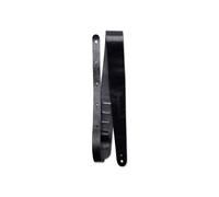 Martin Sangle cuir style vintage noire, largeur 5 cm, logo en relief (A0064)