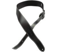 MARTIN Sangle pour guitare en cuir noir, slim, Logo Martin en relief, largeur: 2,25" (A0046)