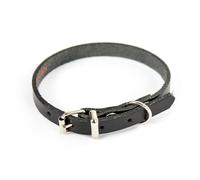 MARTIN SELLIER-Collier en cuir noir pour chien 1,4x36 cm