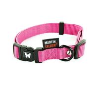 MARTIN SELLIER-Collier réglable en nylon rose pour chien - 4x50/70 cm