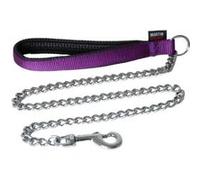 Martin Sellier - Laisse en Chaîne Forte et Nylon de 25-100cm pour Chien - Mauve