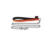 Martin Sellier - Laisse en Chaîne Forte et Nylon de 25-100cm pour Chien - Orange