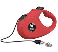 Martin Sellier Laisse Enrouleur rétractable Haute qualité pour Chien système de Frein et Mousqueton (XS, Rouge)