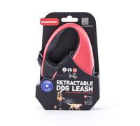 MARTIN SELLIER-Laisse rétractable 2 Soft sangle coloris noir et rouge - XS