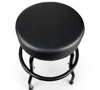 Martin - Tone on Tone Black Barstool ; Tabouret de Bar pour Musiciens ; Siège rembourré avec Logo Noir Ton sur Ton ; Pivotant à 360 °; Hauteur 61,6 cm ; Base Noire Robuste ; Facile à Assembler