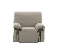 Martina Home Capri Housse de canapé avec nœuds, Tissu, Lin, 1 Places
