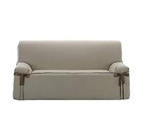 Martina Home Capri Housse de canapé avec nœuds, Tissu, Lin, 3 Places