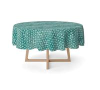 Martina Home Cervia Nappe en Résine Ronde Bleu 140 cm