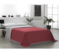 Martina Home Couvre-lit boutis réversible, 100% Polyester, Rouge/Gris, lit de 150 cm