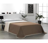 Martina Home Couvre-lit boutis réversible Beige Marron 100% Polyester pour lit de 105 cm