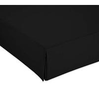 Martina Home Couvre-sommier, Coton, Noir, Cama de 200