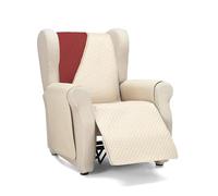 Martina Home Diamond Housse de canapé 1 Place/Relax - Beige/Rouge