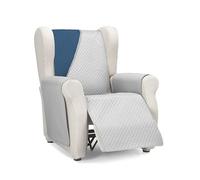 Martina Home Diamond Housse de canapé 1 Place/Relax - Gris/Bleu