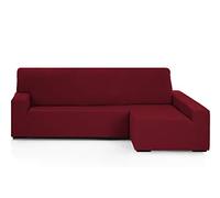 Martina Home - Emilia - Housse de Chaise Longue Elastique - Bras Droit Long (vu de Face) - Bordeaux