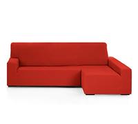 Martina Home - Emilia - Housse élastique pour Chaise Longue - Bras Droit Long (vu de Face) - Rouge
