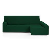 Martina Home - Emilia - Housse élastique pour Chaise Longue - Bras Droit Long (vu de Face) - Vert Bouteille