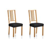 Martina Home Emilia Lot de Housses de siège en Tissu pour Chaise 24x30x6 cm Noir