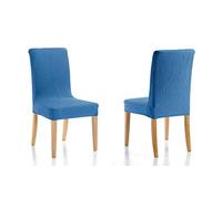 Martina Home Emilia Pack de Pochettes pour Chaise avec Dossier, Tissu 24x30x6 cm Bleu Ciel