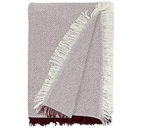 Martina Home Foulard Polyvalent Spiga, 80% Coton, 20% Polyester, Brut/burdeaux 260L x 300W