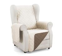 Martina Home Housse de canapé matelassée réversible Ambre 1 Place Relax Beige Marron