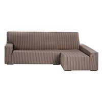 Martina Home Housse élastique pour canapé d'angle modèle MEJICO, Bras Droit, Couleur Marron, Taille de 240 à 280 cm