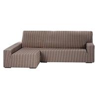 Martina Home Housse élastique pour canapé d'angle modèle MEJICO Bras Gauche Marron Taille de 240 à 280 cm