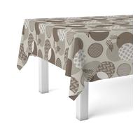 Martina Home Lens Nappe en Toile Cirée Marron 260 x 140 cm