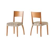 Martina Home Lot de 2 Housses de Chaise siège 24x30x6 cm Beige