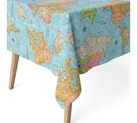 Martina Home Mapamundi Nappe en Résine Bleu 100 x 140 cm