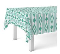 Martina Home Nappe en Toile cirée MALLORQUI Turquoise 220 x 140 cm